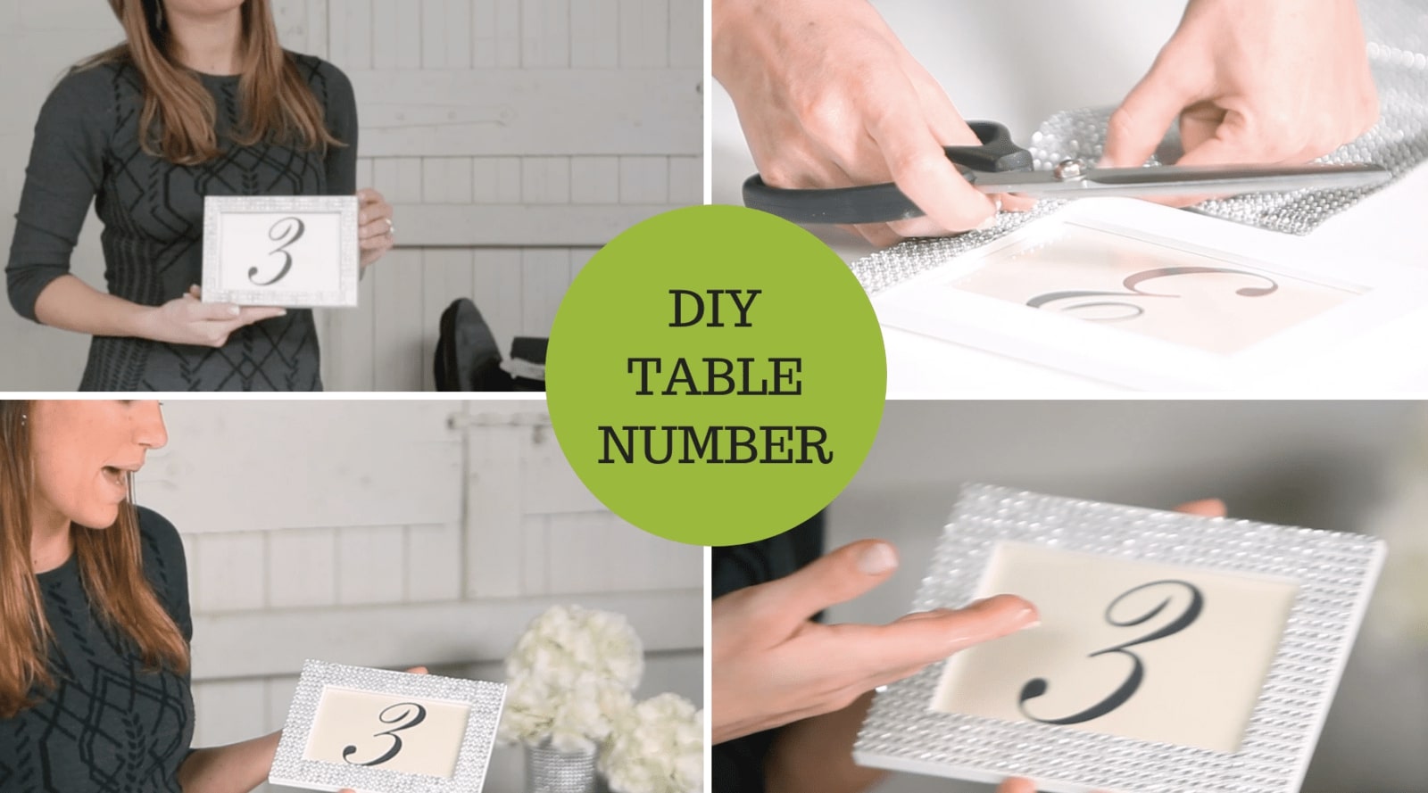 DIY Wedding Decor Sparkle Table Numbers Tutorial