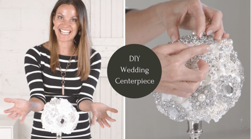 Wedding Decoration - DIY Brooch Bouquet Centerpiece