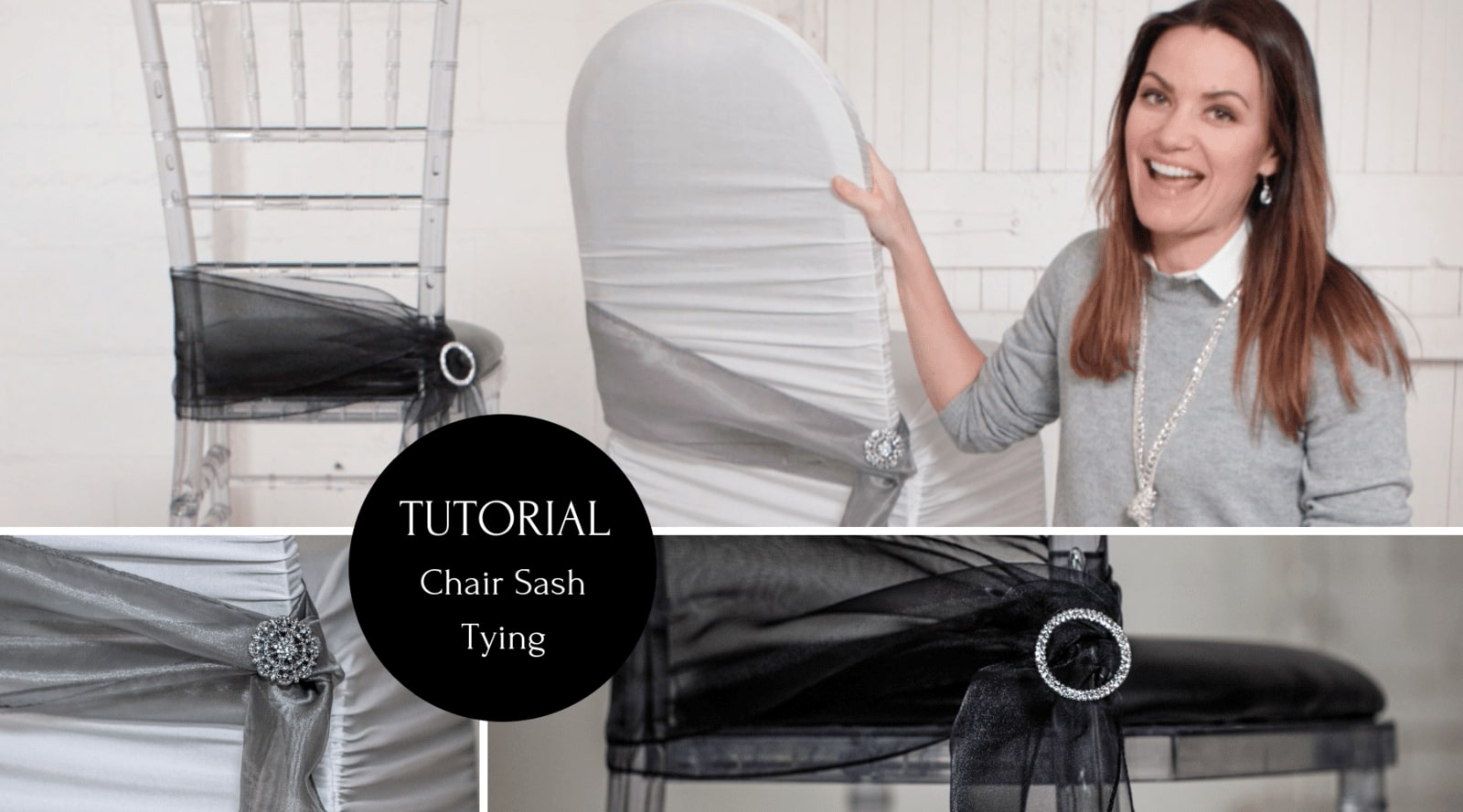 DIY Chair Sash Tying