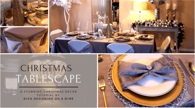 Diva Designing on a Dime Christmas Tablescape