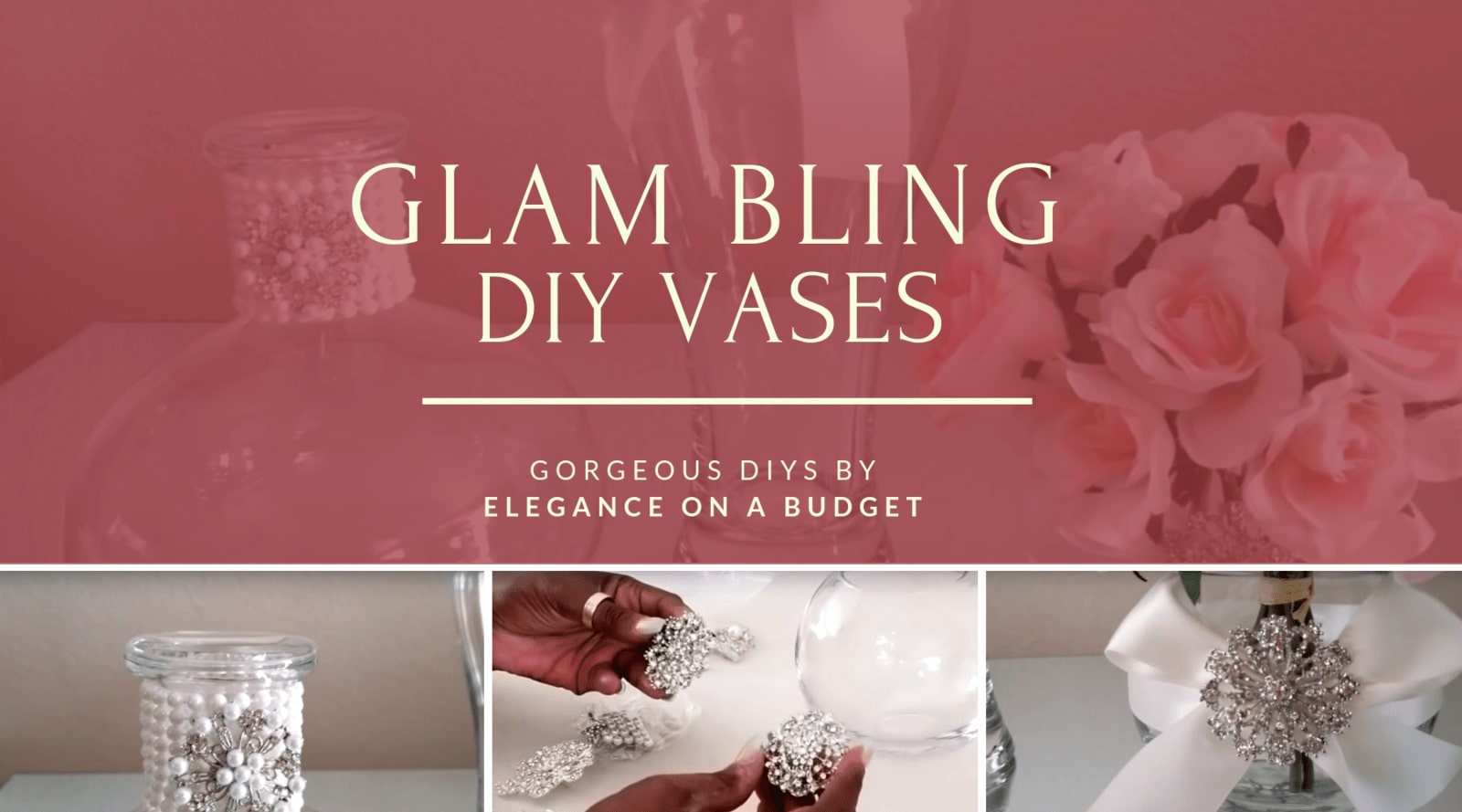Gorgeous Glam Bling Vases By Elegance on a Budget
