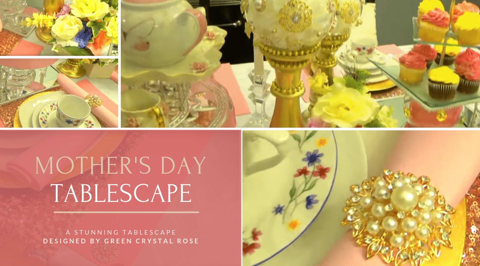 Green Crystal Rose Mother's Day Tablescape