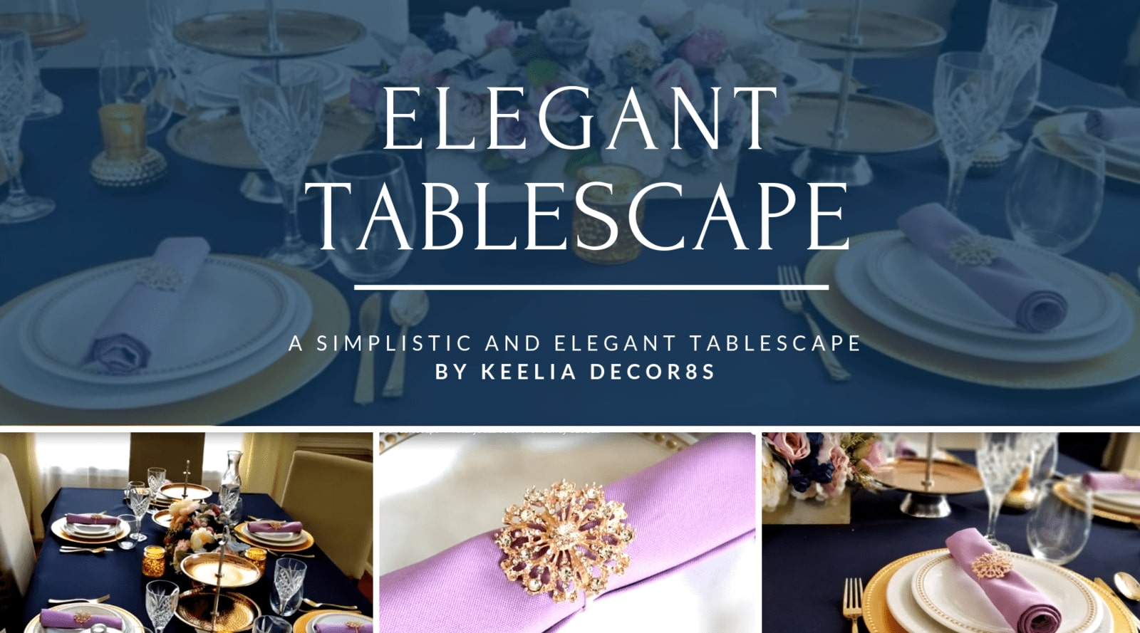 An Elegant Navy Tablescape by Keelia Decor8s