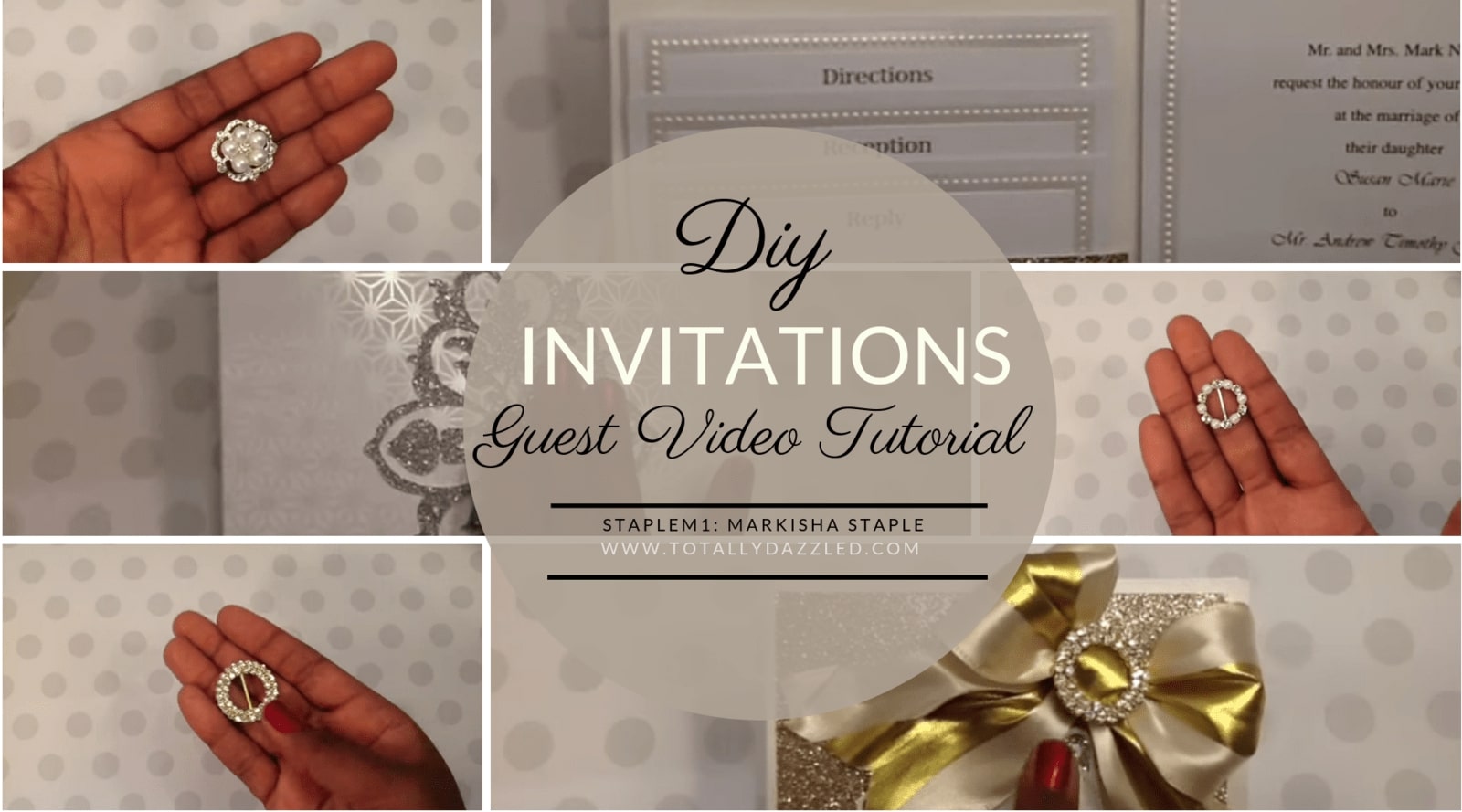 Totally Dazzled Wedding Invitations with Youtuber Markisha Staple