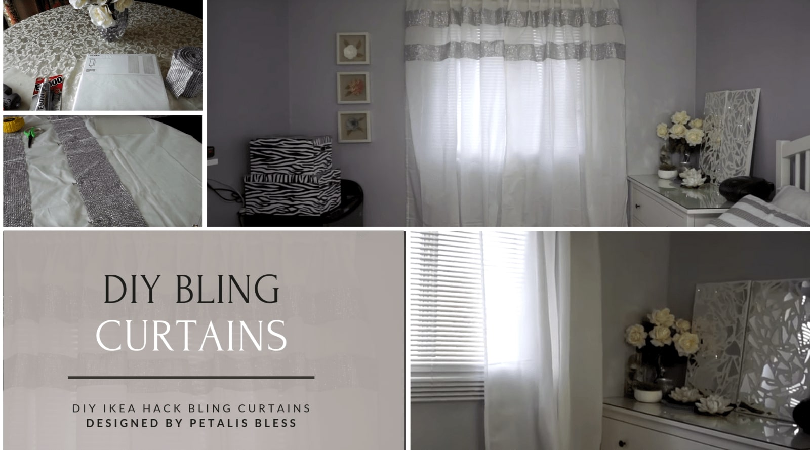 Petalis Bless Ikea Hack DIY Bling Curtains
