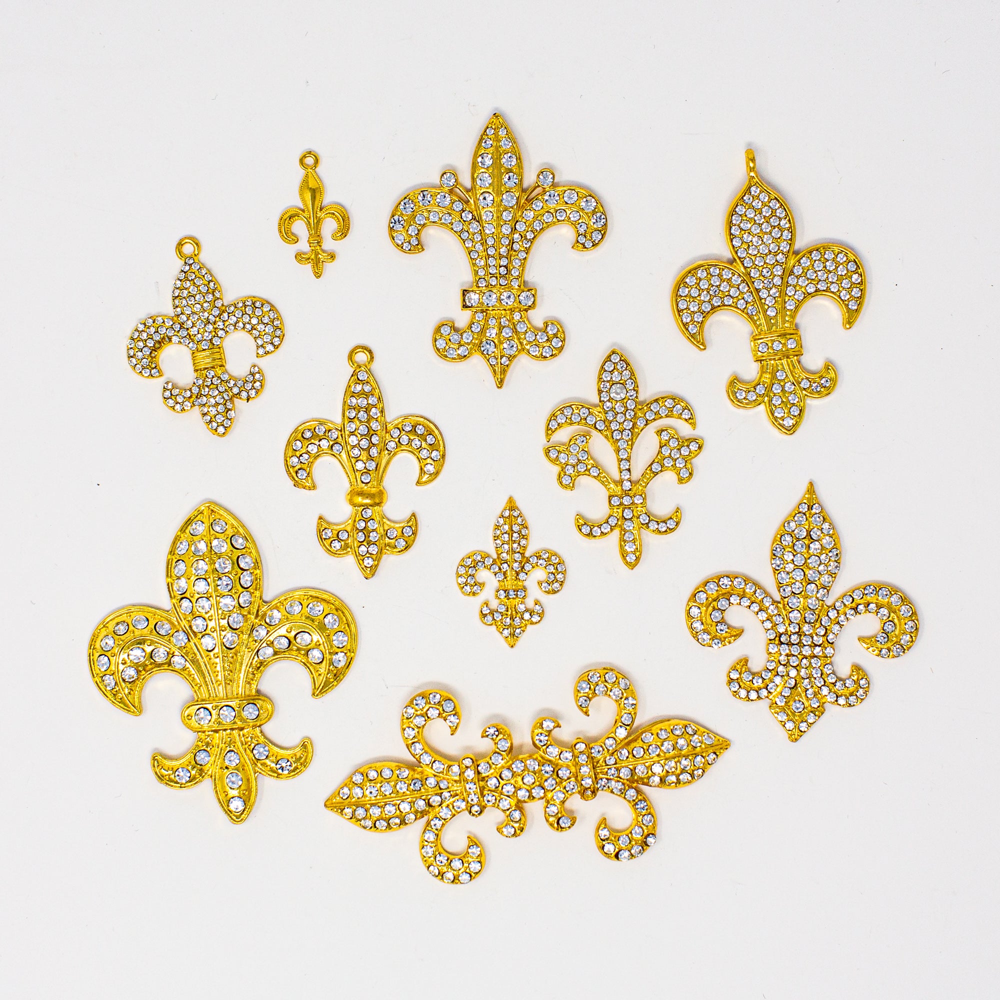 fleur de lis embellishments for crafts and diy french style bling embellishments gold