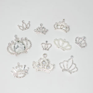 Silver Rhinestone Crowns Bulk