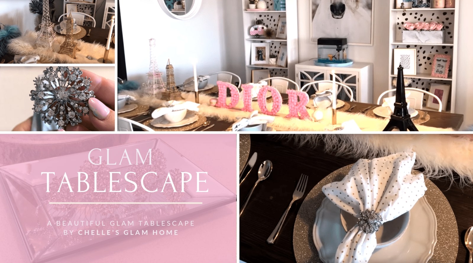Glam Tablescape by Chelle's Glam Home