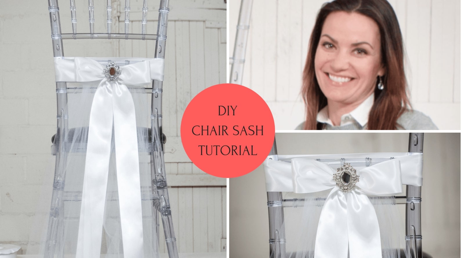 DIY Rhinestone Chair Sash