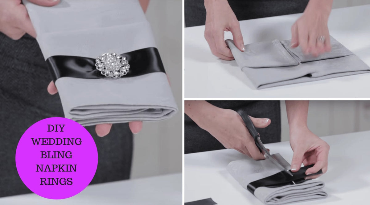DIY Wedding Bling Napkin Rings Totally Dazzled