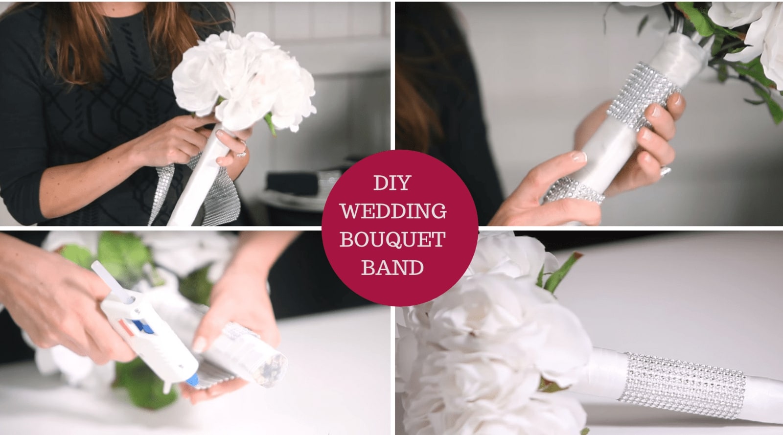 DIY Wedding Bouquet Band with Bling