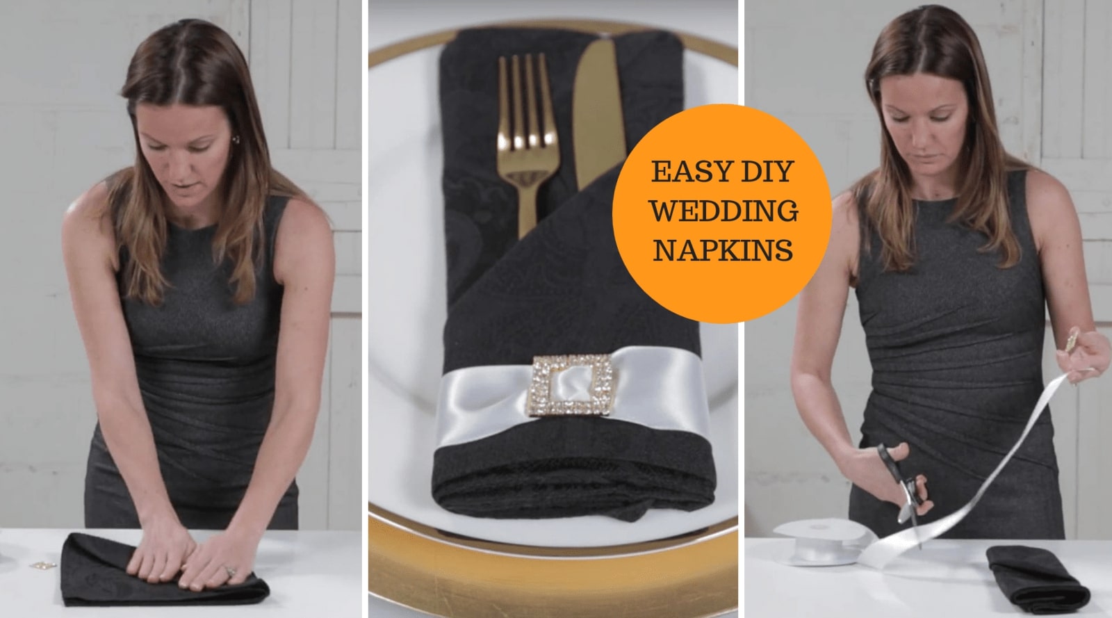 DIY Rhinestone Wedding Napkin Rings