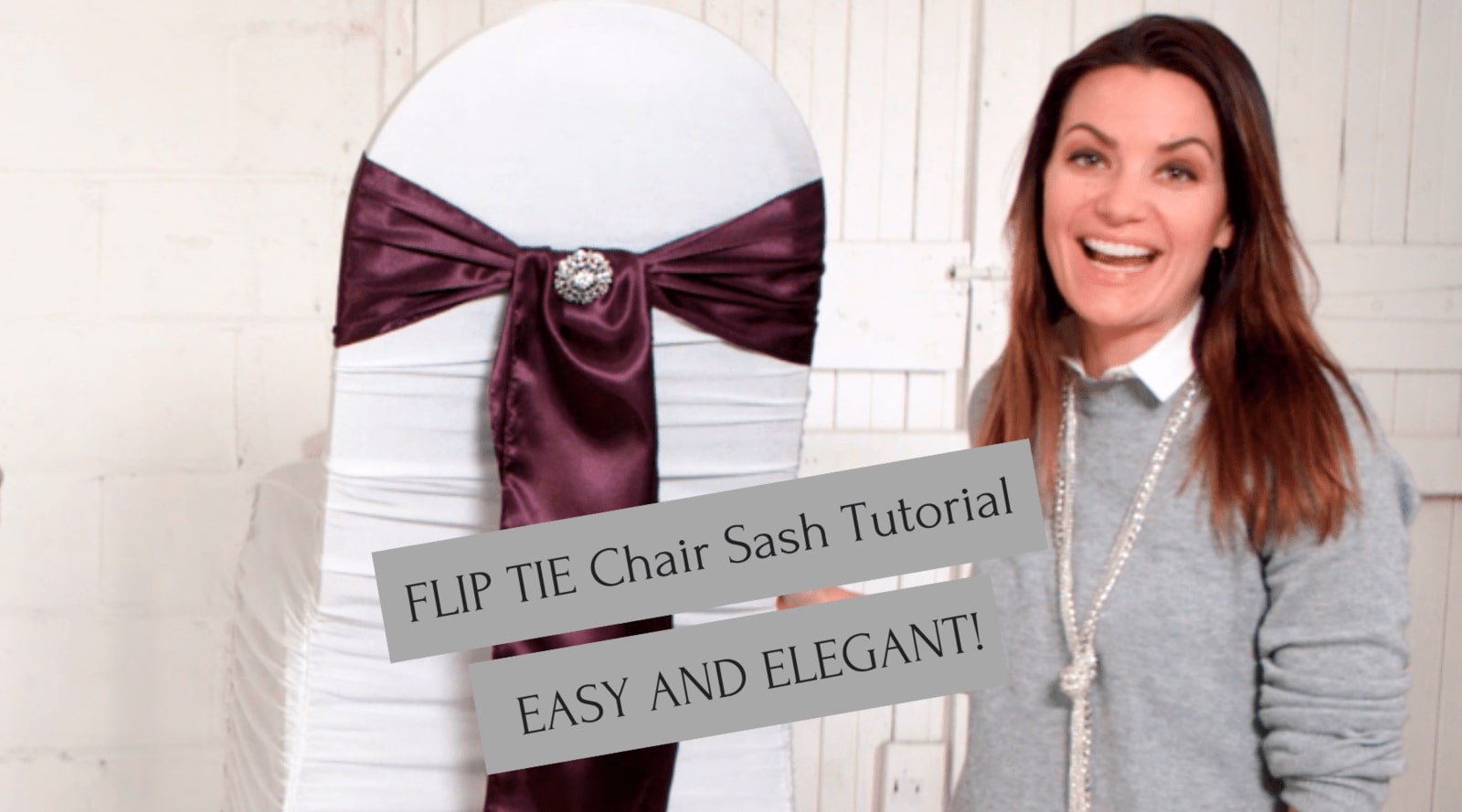 How to Tie a Flip Tie Chair Sash - Totally Dazzled