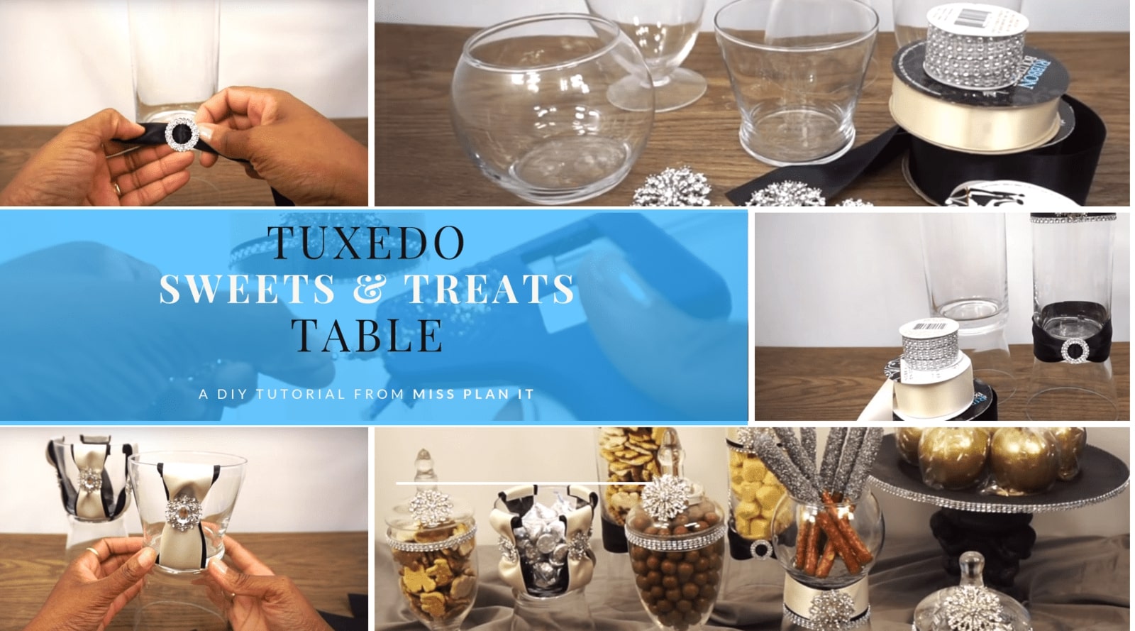 Miss Plan It's Tuxedo Sweets and Treats Table DIY Tutorial