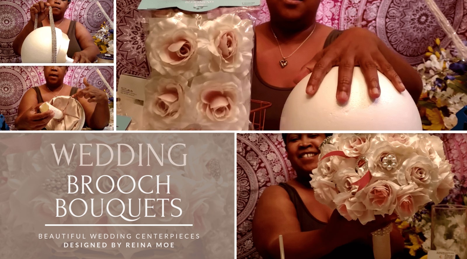 Reina Moe Wedding Brooch Bouquet DIY Tutorial