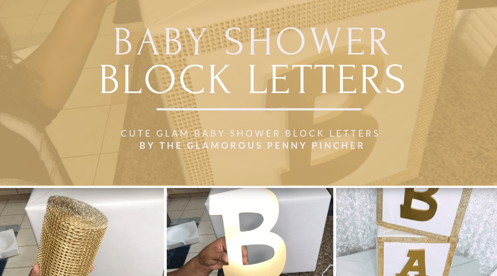 Baby Shower Block Letters by The Glamorous Penny Pincher