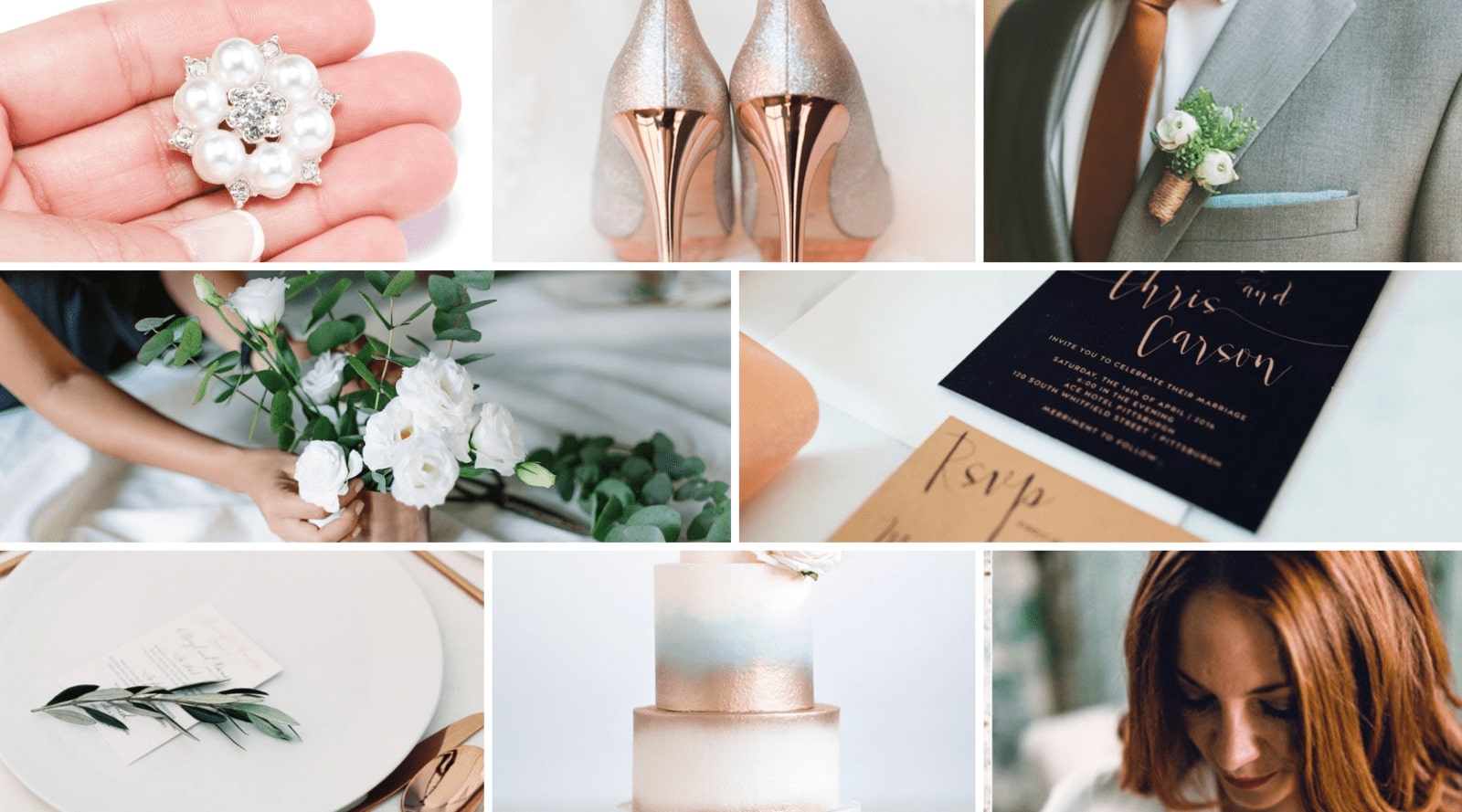 Copper and White Wedding Inspiration