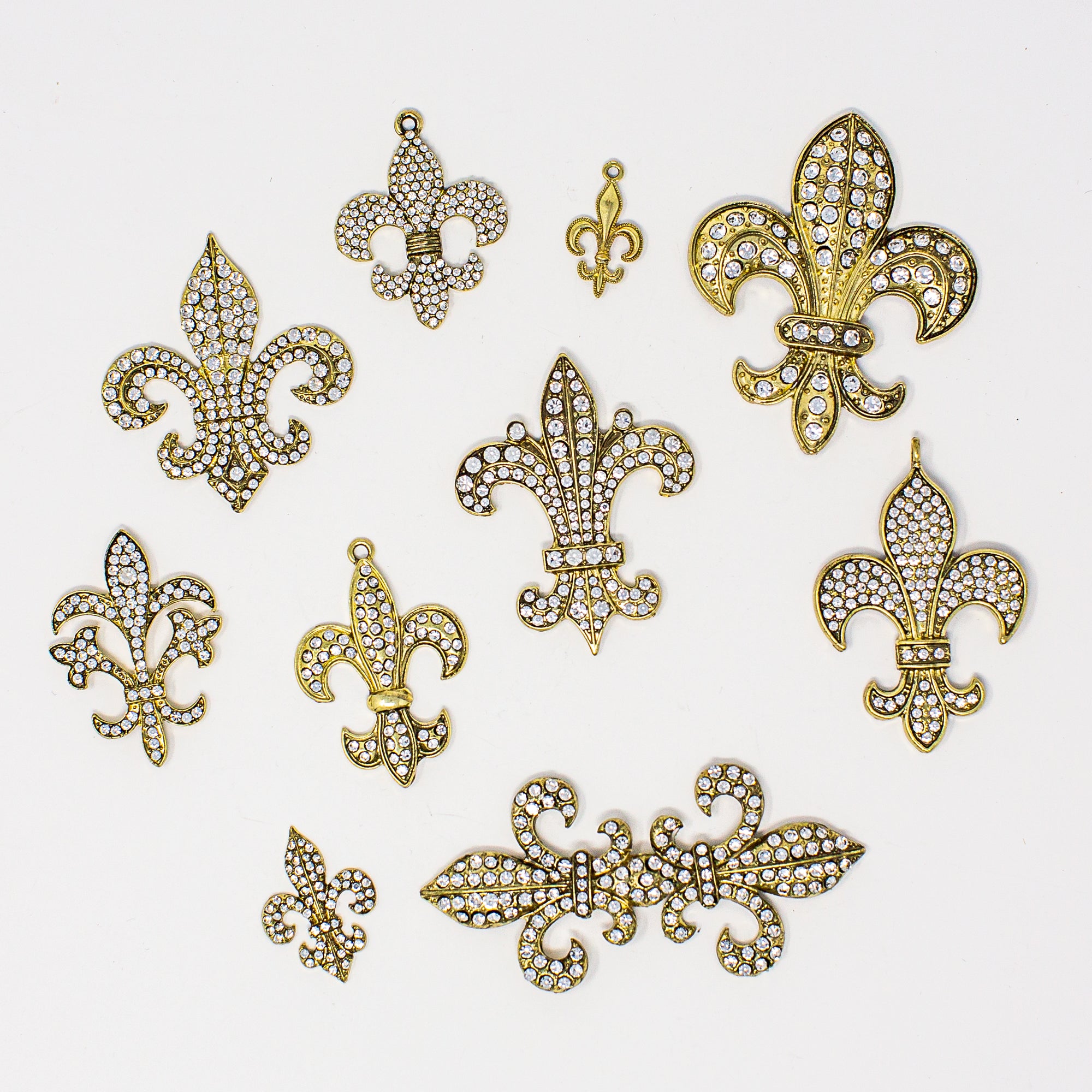 fleur de lis embellishments for crafts and diy french style bling embellishments antique bronze