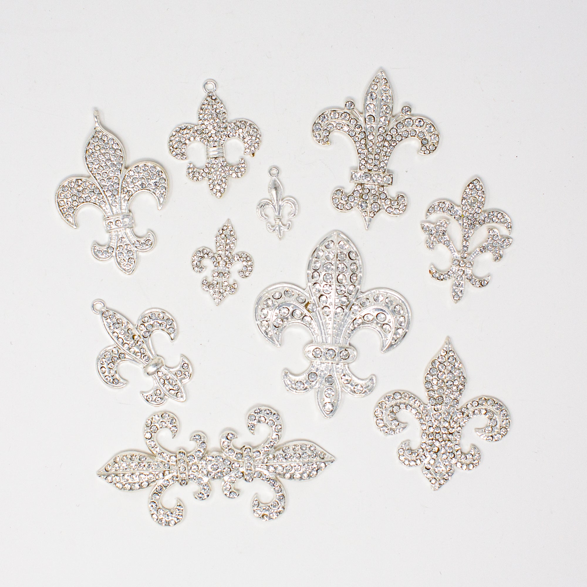 fleur de lis embellishments for crafts and diy french style rhinestone bling embellishments