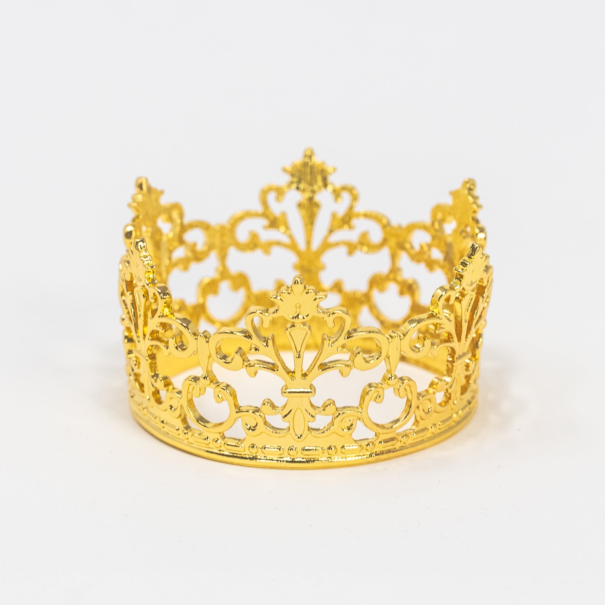 Gold Mini Olde World Tiara Crown with Ribbon - TOPS Malibu