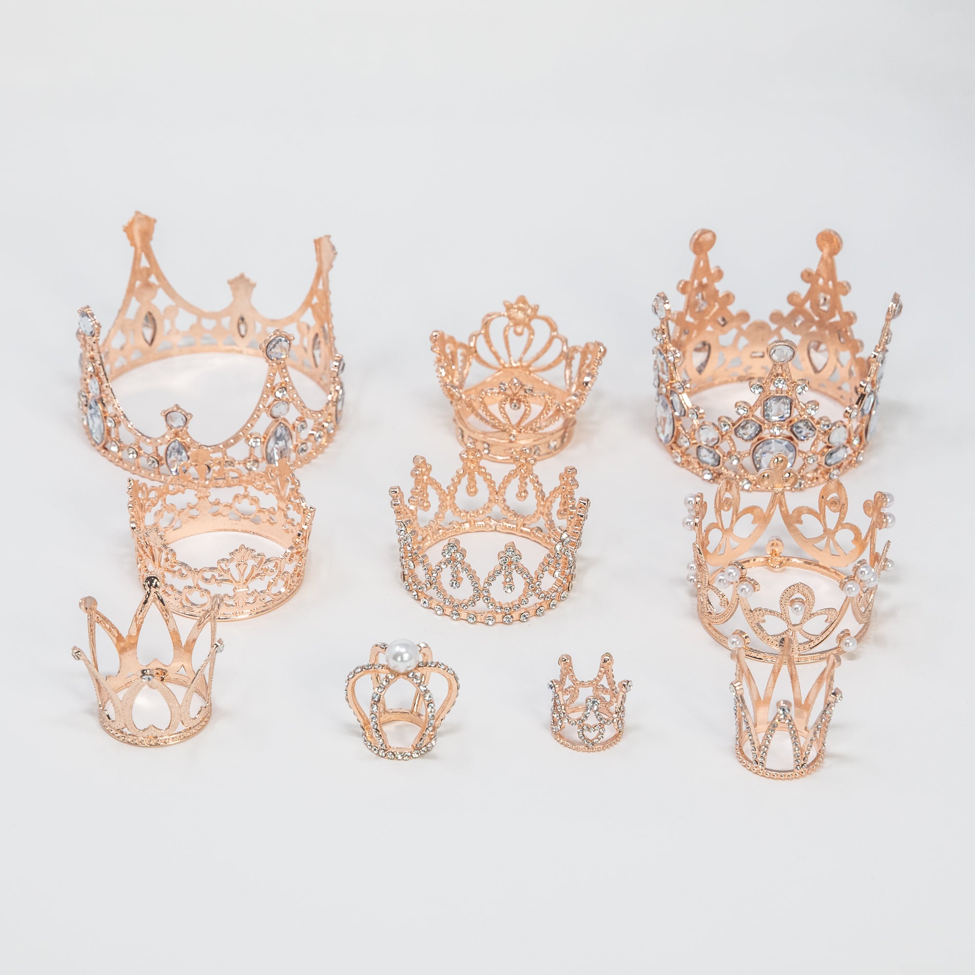 Mini Crowns Pack Rose Gold - Totally Dazzled