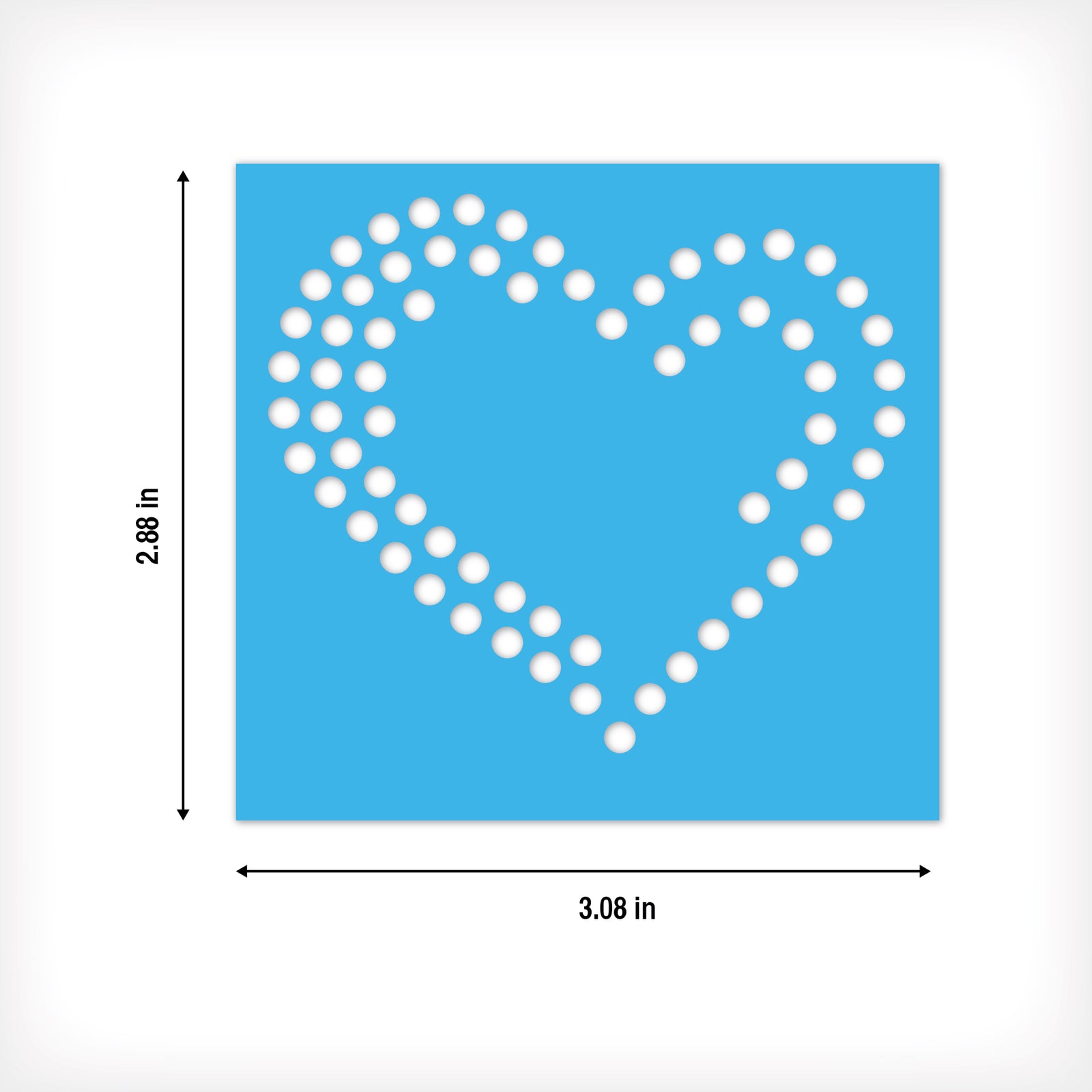 Hearts Rhinestone Stencil Set of 8 | Only $4.99 each