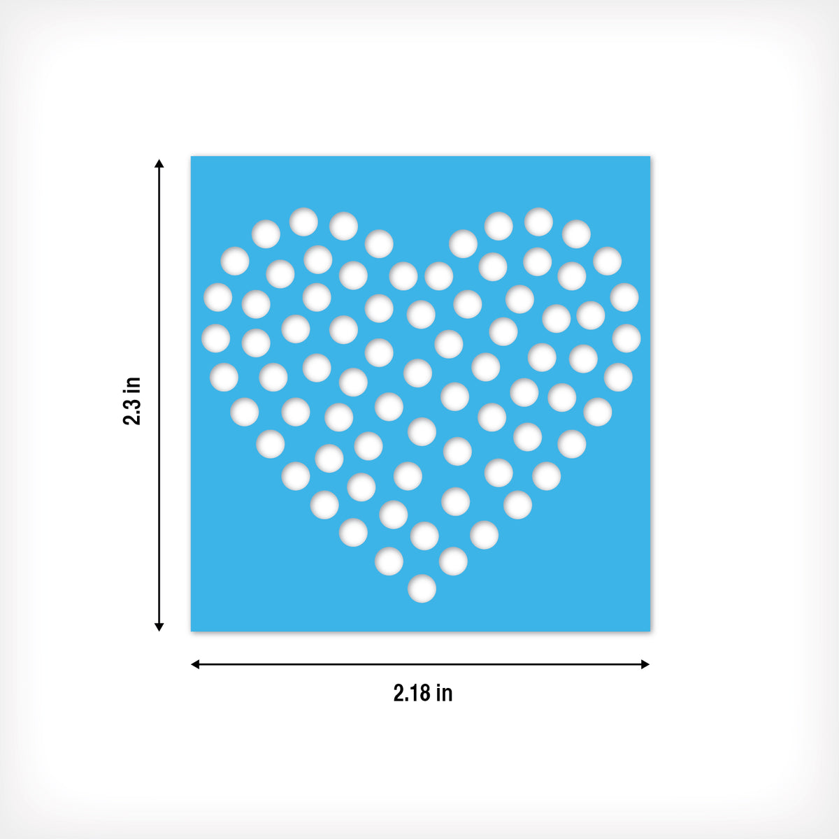 Hearts Rhinestone Stencil Set of 8 | Only $4.99 each