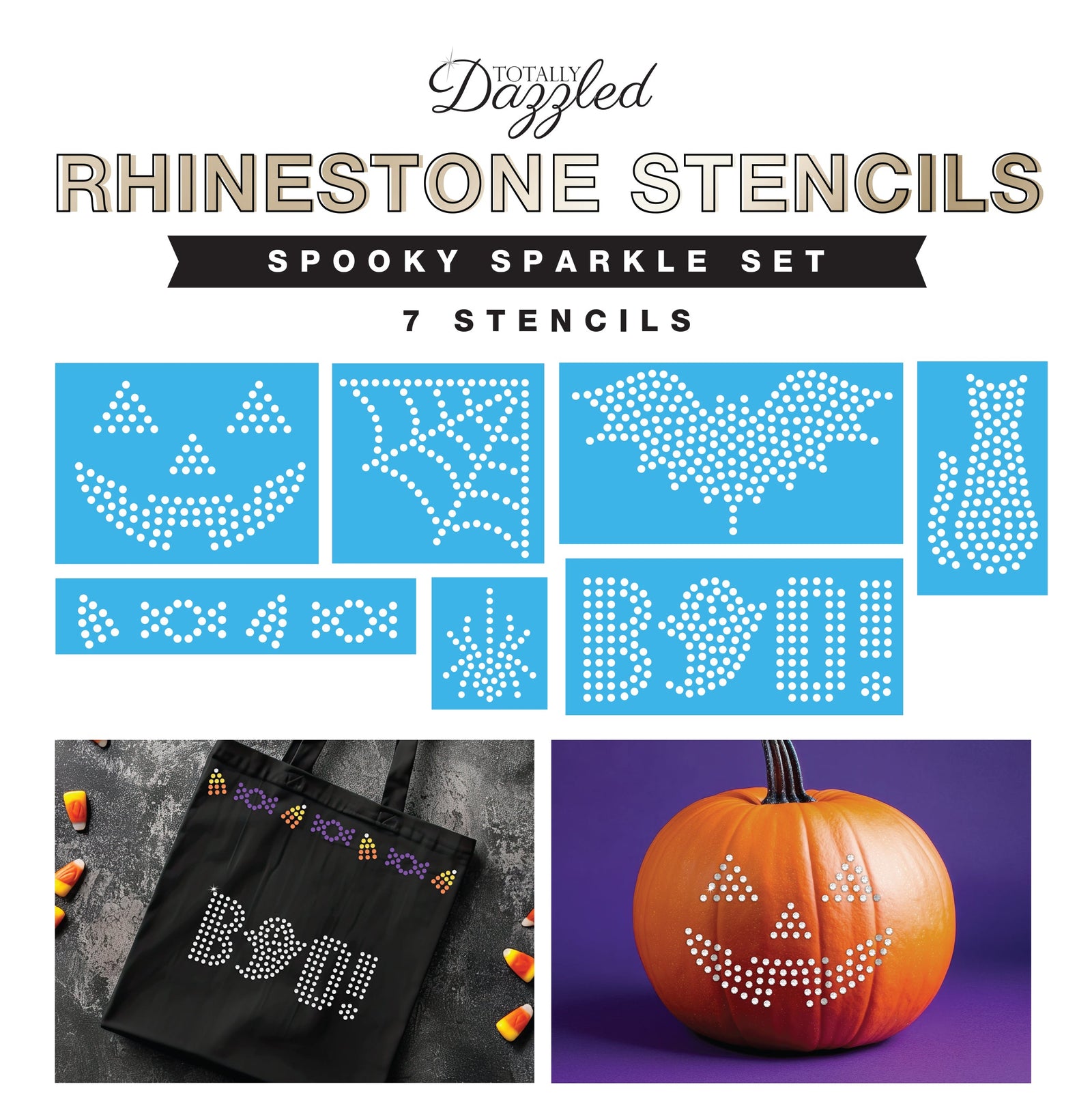 Spooky Sparkle Stencils |Set of 7