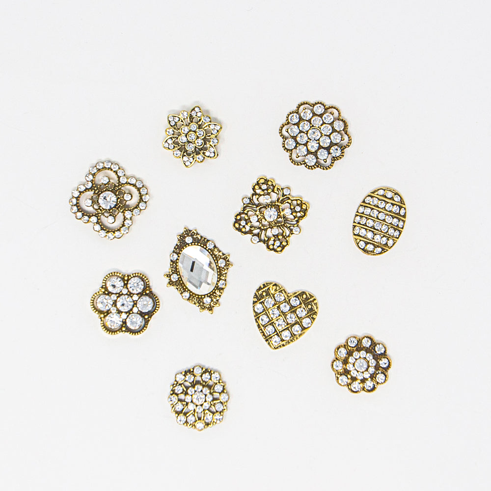 Antique Bronze Embellishments bulk wholesale small sizes for diy weddings and crafts