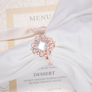 Wedding Rose Gold Diamante Crystal Napkin Ring