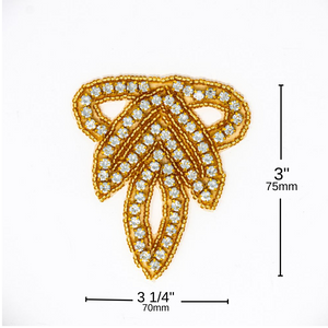 Gold Rhinestone Applique | Cecilia