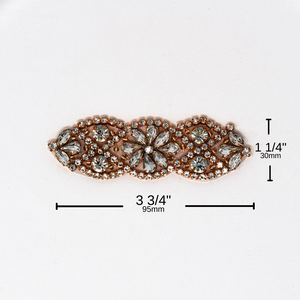 Rose Gold Rhinestone Applique | Juliette