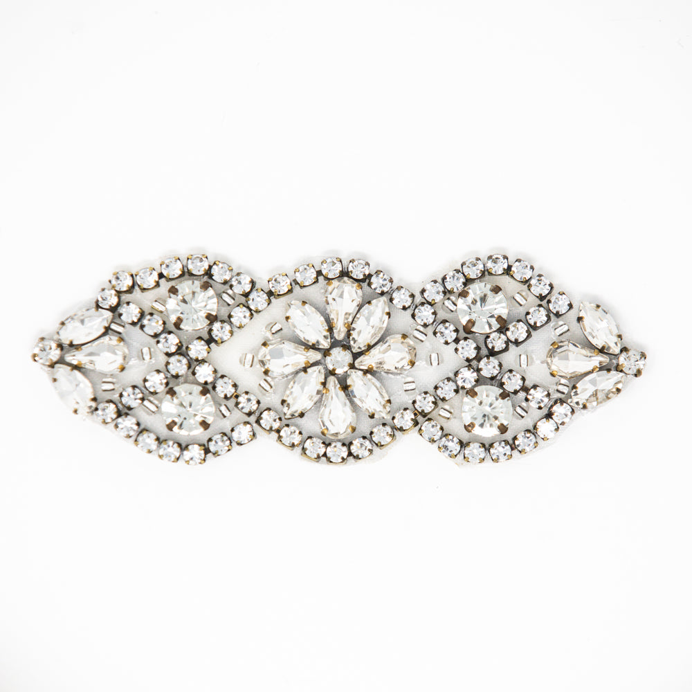 Rhinestone Applique Vintage Antique Bronze finish for DIY bridal shoes, accessories, belts, and crafts