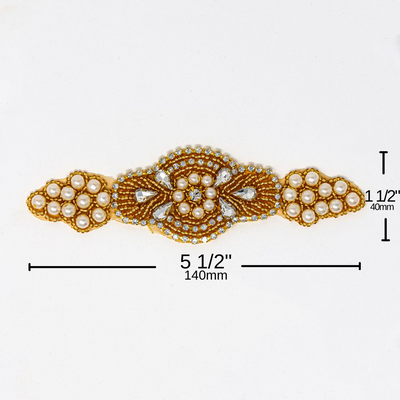 Gold Rhinestone Applique | Fiona