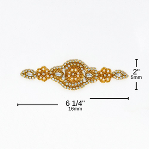 Gold Rhinestone Applique | Eleanor