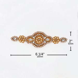 Rose Gold Rhinestone Applique | Tiffany