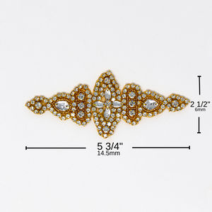 Gold Rhinestone Applique | Anastasia