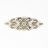 Rhinestone and Pearl Applique in Antique Bronze Finish