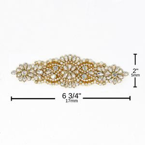 Gold Rhinestone Applique | Sophia