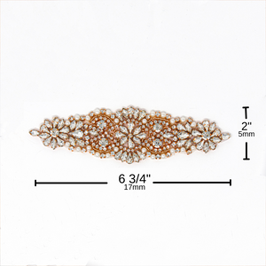 Rose Gold Rhinestone Applique | Sophia