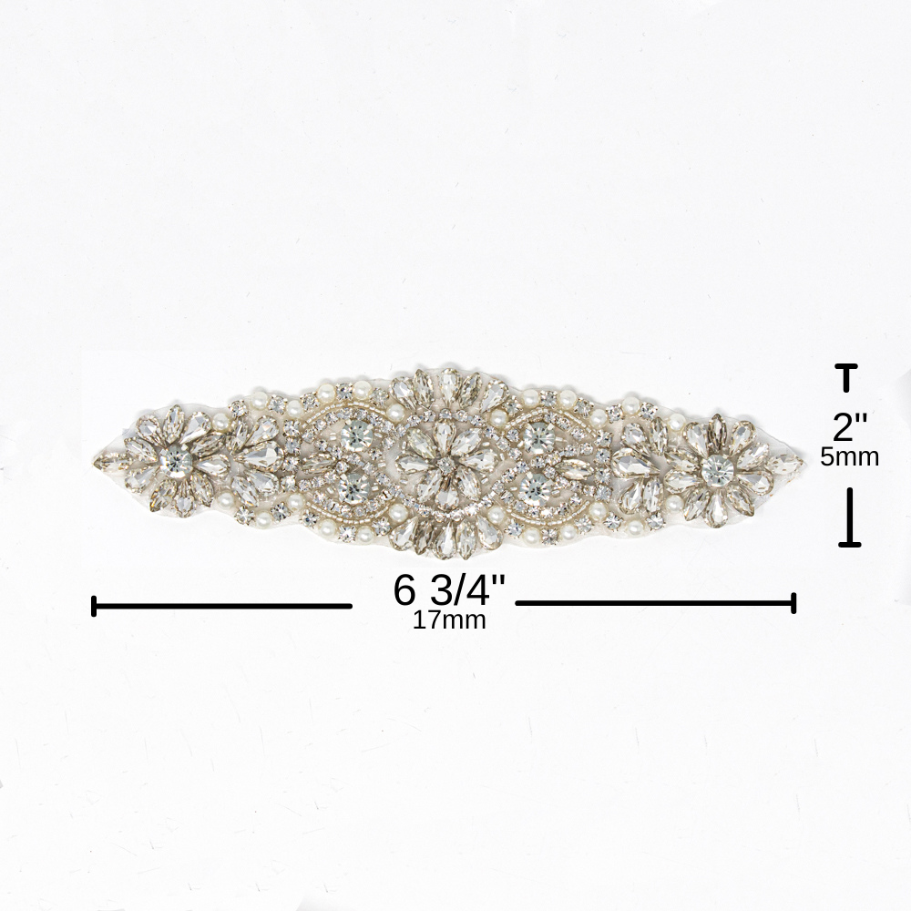 Silver Rhinestone Applique | Sophia