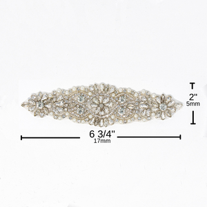 Silver Rhinestone Applique | Sophia