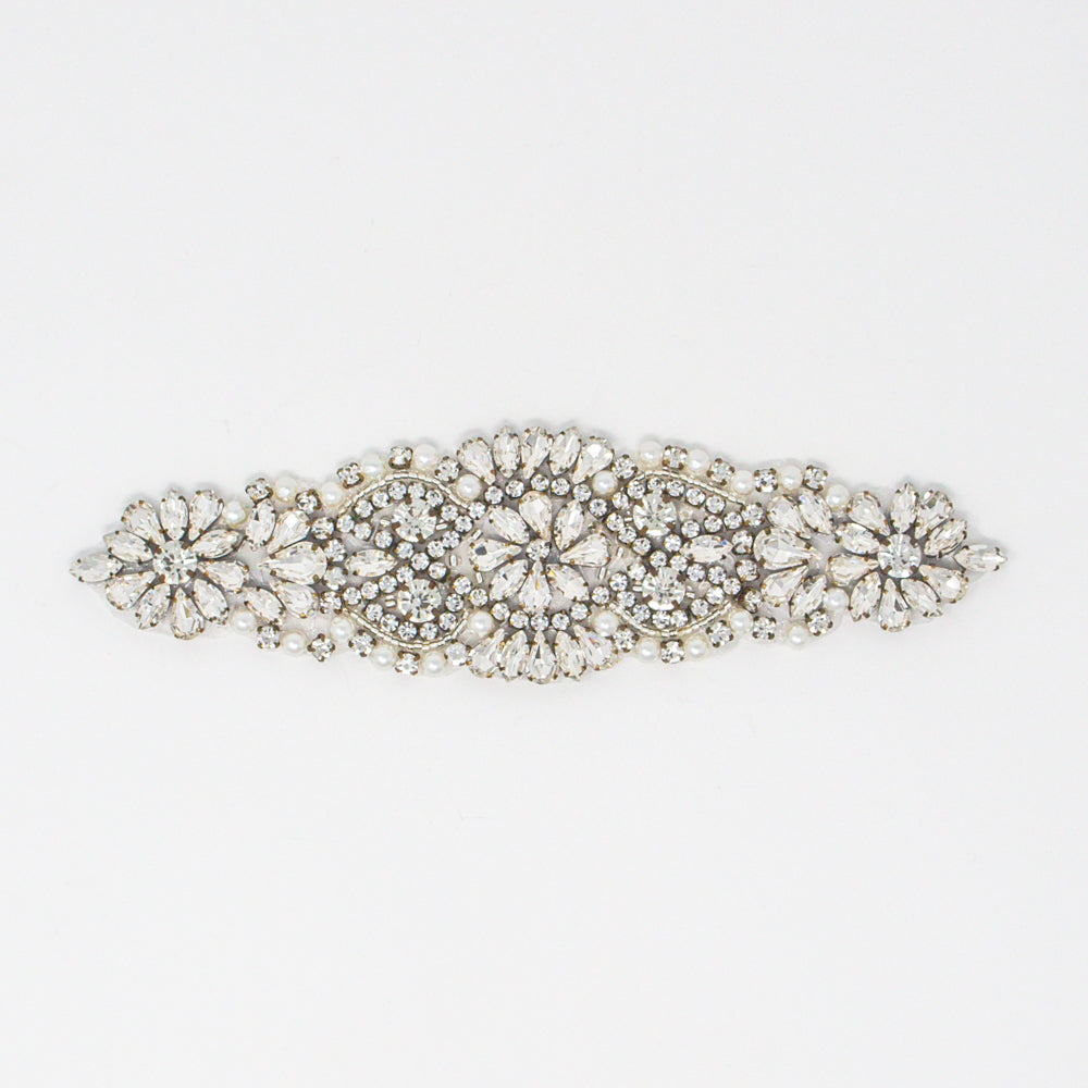 Vintage Style Rhinestone Applique for DIY bridal belts and accessories, crafts