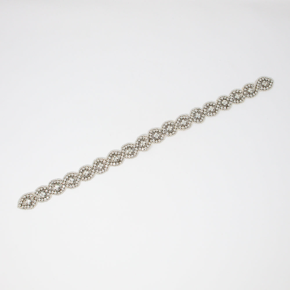 Vintage Style Rhinestone Applique for DIY bridal belts and crafts