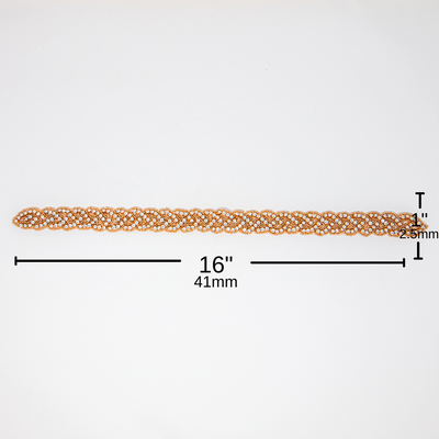 Rose Gold Rhinestone Applique | Farrah