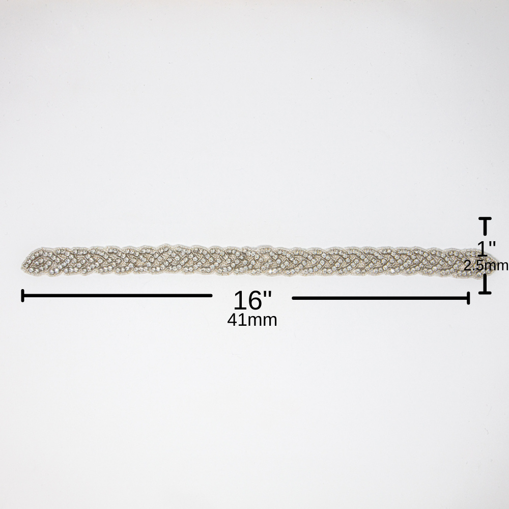 Silver Rhinestone Applique | Farrah