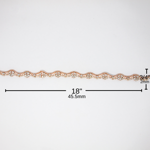 Rose Gold Rhinestone Applique | Charlotte