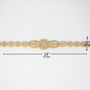 Gold Rhinestone Applique | Annabelle