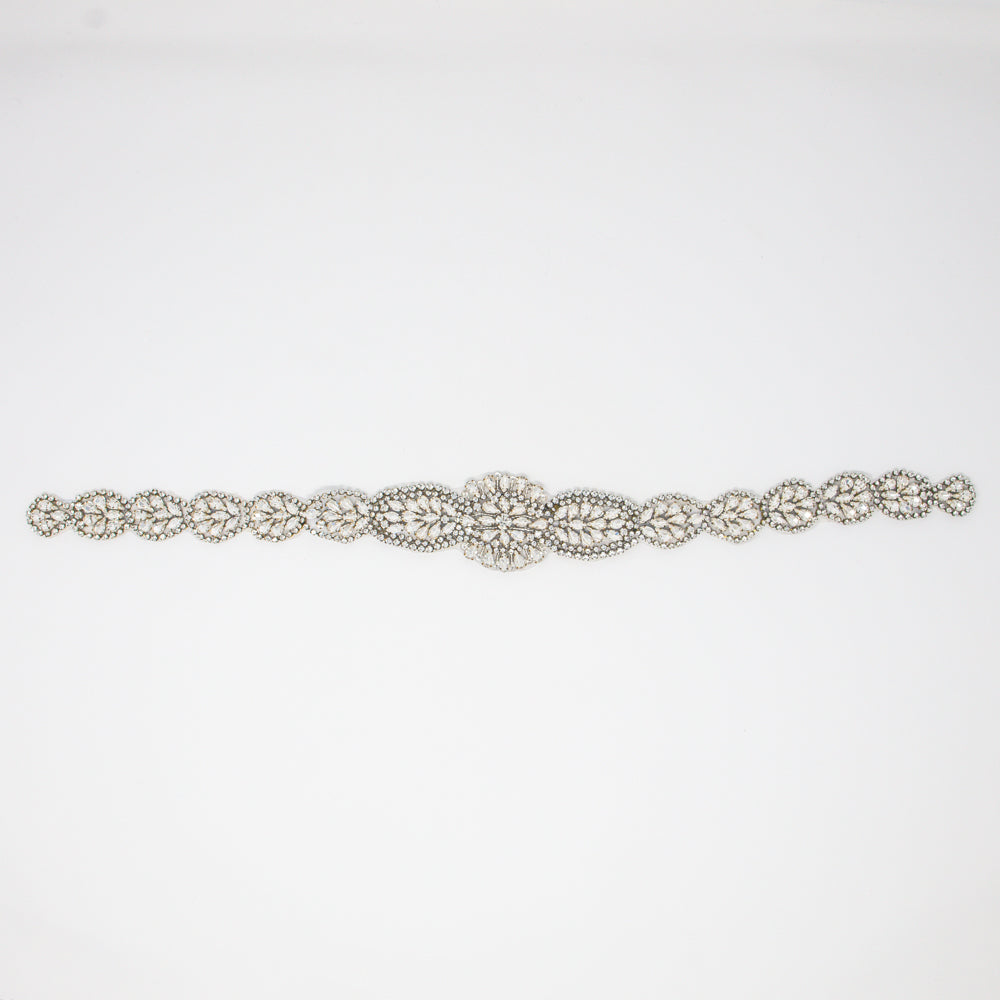 Rhinestone Applique Antique Bronze Vintage for DIY Bridal Belts