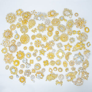 Gold Bulk Rhinestone Embellishments for Crafts